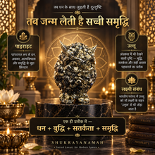 Shukrayanamah Premium Pyrite Owl with Selenite Moon – Prosperity, Protection & Vastu Crystal Showpiece