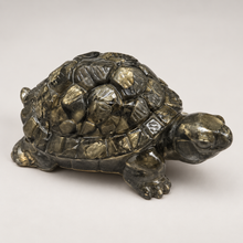 Natural Pyrite Turtle (Kachhua) – Wealth, Stability & Business Success Vastu Symbol for Office Desk, Cash Counter & Home
