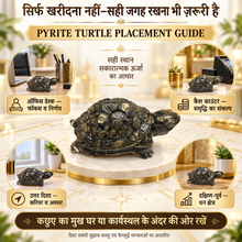 Natural Pyrite Turtle (Kachhua) – Wealth, Stability & Business Success Vastu Symbol for Office Desk, Cash Counter & Home