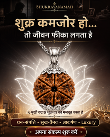 SHUKRAYANAMAH 6 मुखी रुद्राक्ष लॉकेट | Six Mukhi Rudraksha Pendant | आत्मविश्वास, एकाग्रता, आकर्षण, अनुशासन और सकारात्मकता के लिए | पुरुष एवं महिला