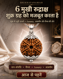 SHUKRAYANAMAH 6 मुखी रुद्राक्ष लॉकेट | Six Mukhi Rudraksha Pendant | आत्मविश्वास, एकाग्रता, आकर्षण, अनुशासन और सकारात्मकता के लिए | पुरुष एवं महिला