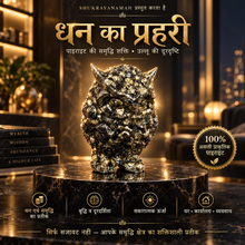 Shukrayanamah Premium Pyrite Owl Prosperity, Protection & Vastu Crystal Showpiece